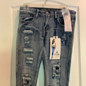 Distressed Denim Jeans